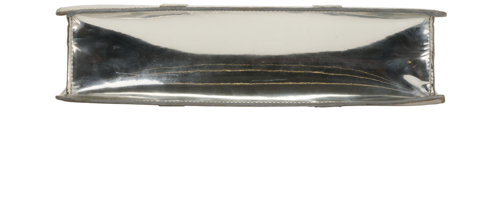 Miroir Sac Plat, &pound;1,200, Handbags, Silver, Patent Leather, Top view